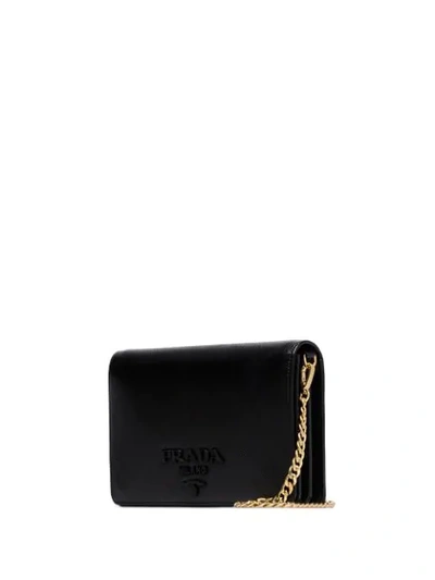 Shop Prada Chain Strap Mini Bag In Black