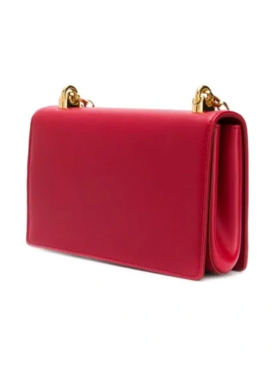 Shop Dolce & Gabbana Foldover Logo Shoulder Bag In Red