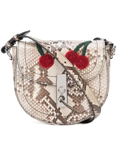 Shop Altuzarra Ghianda Saddle Mini Cross-body Bag In Neutrals