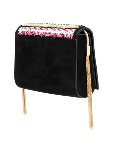 Shop Saint Laurent Kate Monogramme Shoulder Bag In Black