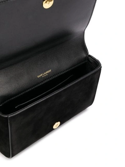 Shop Saint Laurent Kate Monogramme Shoulder Bag In Black