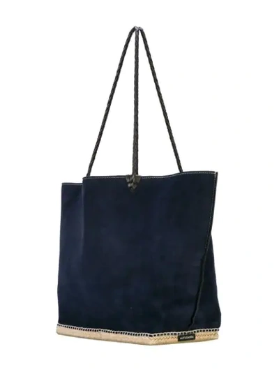 Shop Altuzarra Large Espadrille Tote Bag In Blue