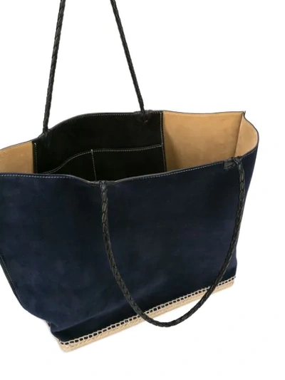 Shop Altuzarra Large Espadrille Tote Bag In Blue