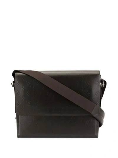 Shop Pre-owned Louis Vuitton Embossed Monogram Shoulder Bag In Black