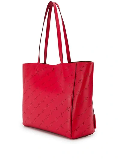 Shop Stella Mccartney Logo Tote Bag In Red