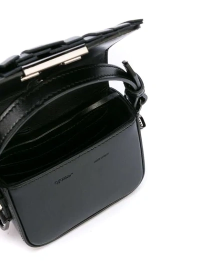 Shop Off-white Strip Detail Mini Bag In Black