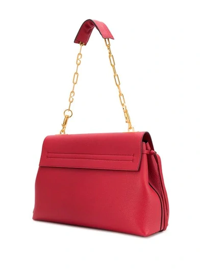Shop Valentino Vring Chain Shoulder Bag In Red