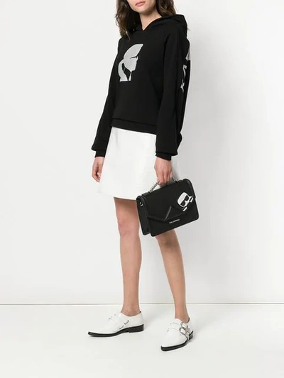 Shop Karl Lagerfeld K/ikonik Klassik Shoulder Bag In Black