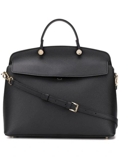 Shop Furla My Piper Tote Bag In Black