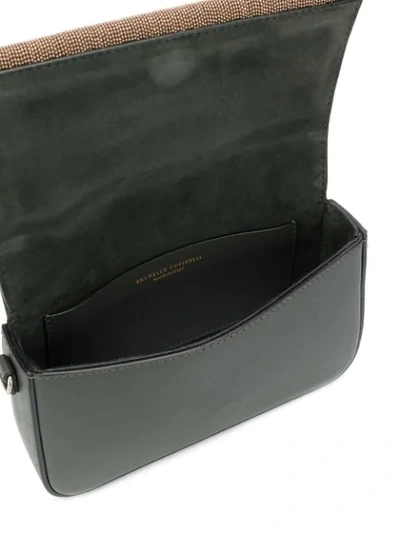 Shop Brunello Cucinelli Bead Embroidered Belt Bag In Grey
