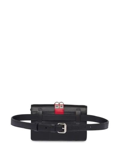 Shop Prada Elektra Leather Belt Bag In Black