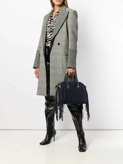 Shop Givenchy Fringes Small Antigona Bag In Blue