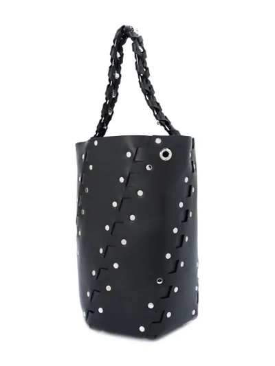 Shop Proenza Schouler Medium Studded Hex Bucket Bag In Black