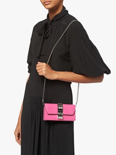 Shop Prada Elektra Studded Mini Bag - Pink