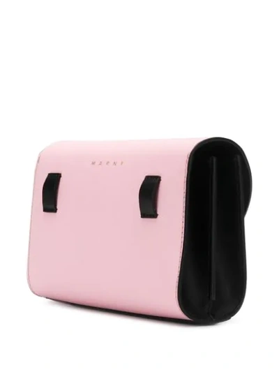 Shop Marni Flap Belt Bag In Pink