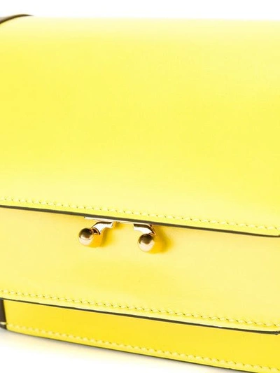 Shop Marni Trunk Mini Shoulder Bag In Yellow