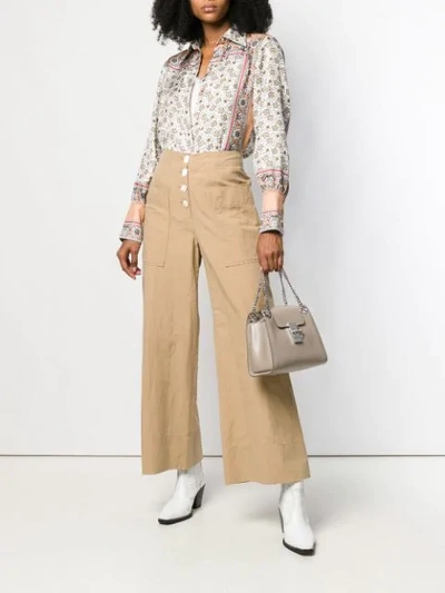 Shop Chloé Mini Annie Shoulder Bag In Grey