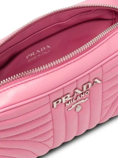 Shop Prada Diagramme Shoulder Bag - Pink