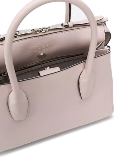 Shop Tod's Mini Tote Bag In Neutrals