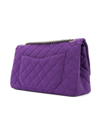 Pre-owned Chanel 2008-2009 Double Flap Shoulder Bag In Purple