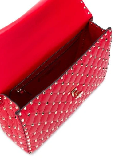 Shop Valentino Rockstud Spike Tote In Red