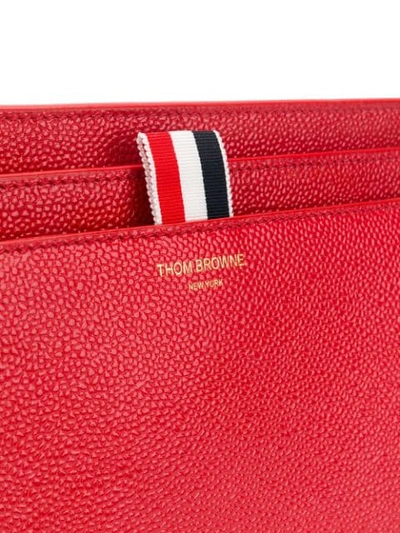 Shop Thom Browne Chain Strap Accordion Clutch In Red