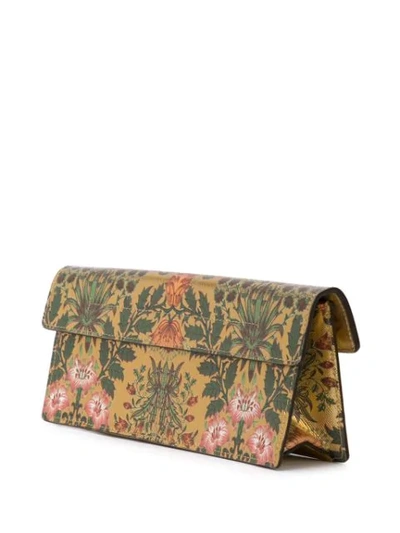 Shop Oscar De La Renta Schmale 'alibi' Clutch In Gold Multi