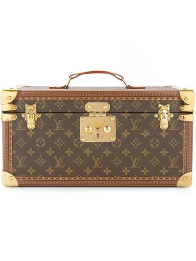 Shop Pre-owned Louis Vuitton Bouteilles Hand Bag Cosmetic Box In Brown
