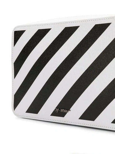 Shop Off-white Diagonal Stripe Crossbody Bag In White