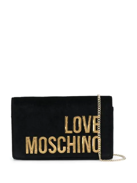 moschino black velvet bag