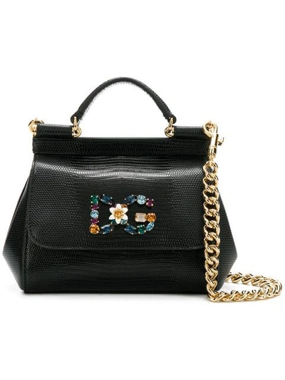 Shop Dolce & Gabbana Mini Sicily Bag In Black