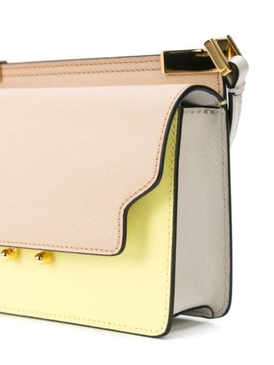 Shop Marni Trunk Mini Shoulder Bag In Yellow