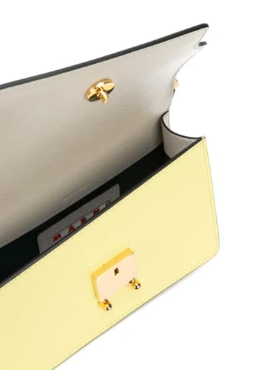 Shop Marni Trunk Mini Shoulder Bag In Yellow