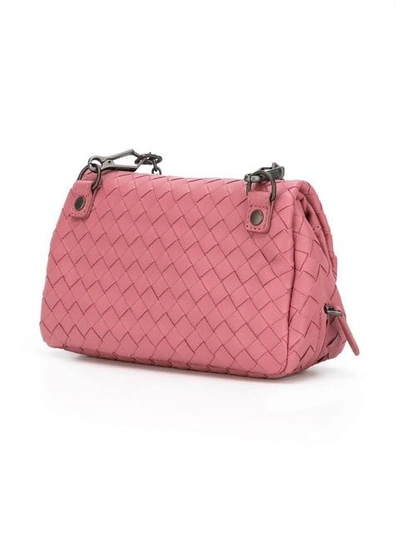 Shop Bottega Veneta Interlaced Messenger Bag In Pink