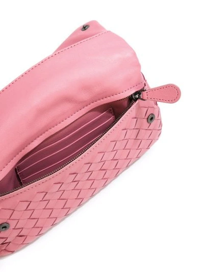 Shop Bottega Veneta Interlaced Messenger Bag In Pink