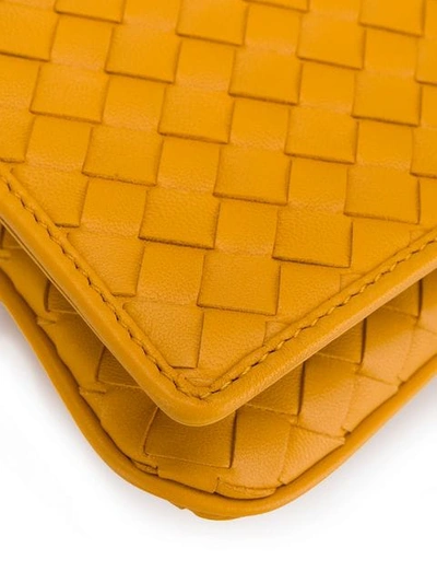 Shop Bottega Veneta Intrecciato Weave Crossbody Bag In Yellow