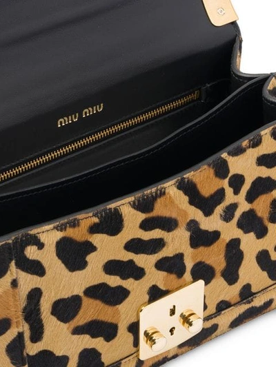 Shop Miu Miu Confidential Shoulder Bag In Brown ,black