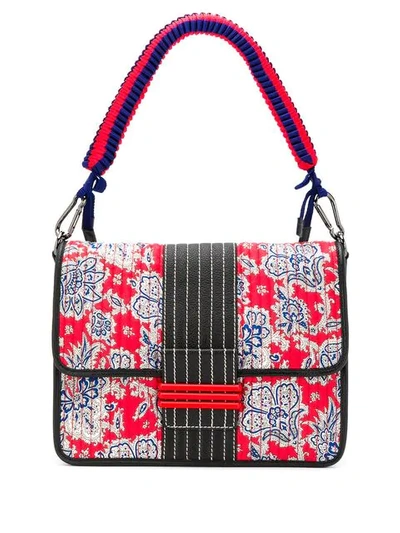 Shop Etro Floral Print Shoulder Bag - Red