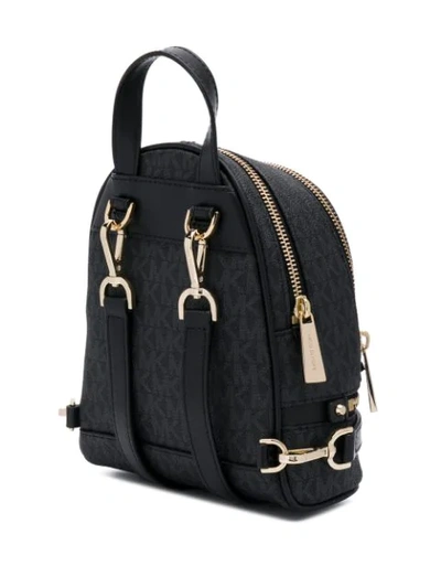 Shop Michael Michael Kors Rhea Backpack In Blkneonylw