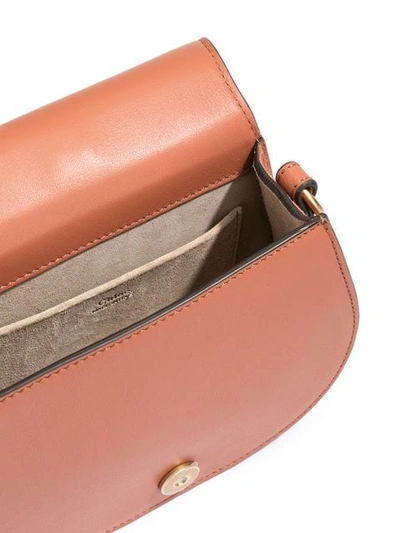 Shop Chloé Nile Saddle Shoulder Bag In Brown