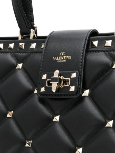 Shop Valentino Garavani Rockstud Spike Tote In Black