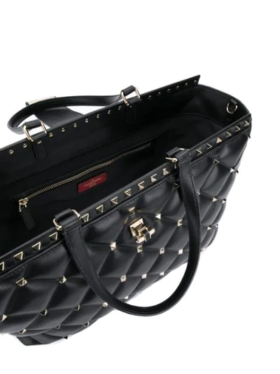 Shop Valentino Garavani Rockstud Spike Tote In Black