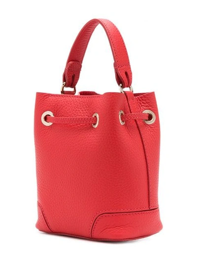 Shop Furla Stacy Bucket Bag In Red