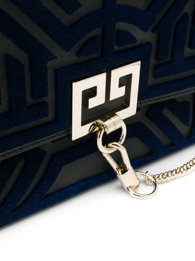 Shop Givenchy Tufted Labyrinth Clutch In Black