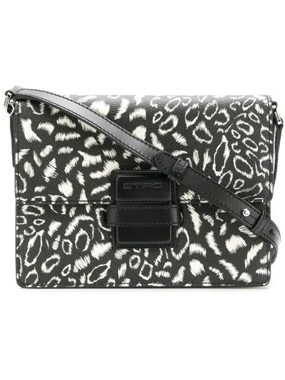 Shop Etro Contrast Satchel Bag In Black