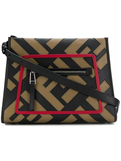 Shop Fendi Small Runaway Tote In F141p-mud +black +strawber