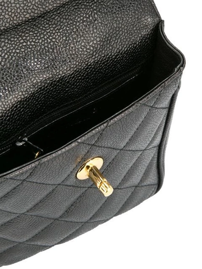 Pre-owned Chanel 1994-1996  Quilted Waist Bum Bag In Black