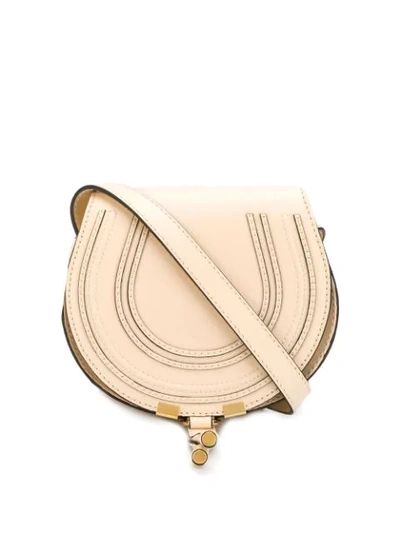 Shop Chloé Mini Marcie Bag In Neutrals