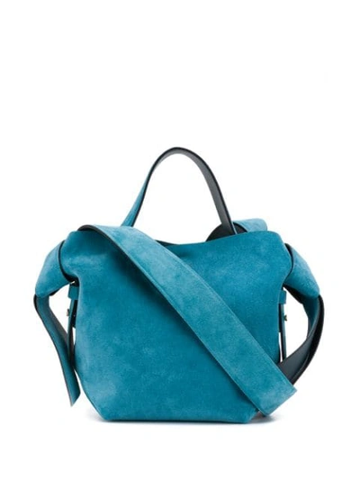 Shop Acne Studios Musubi Mini S Shoulder Bag In Aao-mineral Blue