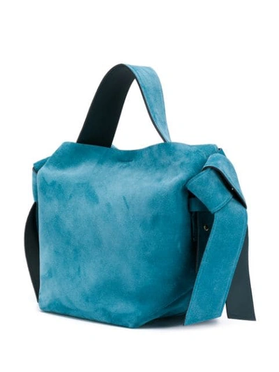 Shop Acne Studios Musubi Mini S Shoulder Bag In Aao-mineral Blue